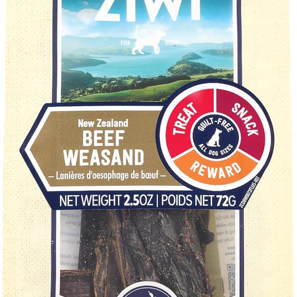 ZIWI Peak Beef Weasand Dog Chews – 72g natural single-ingredient treat for dogs