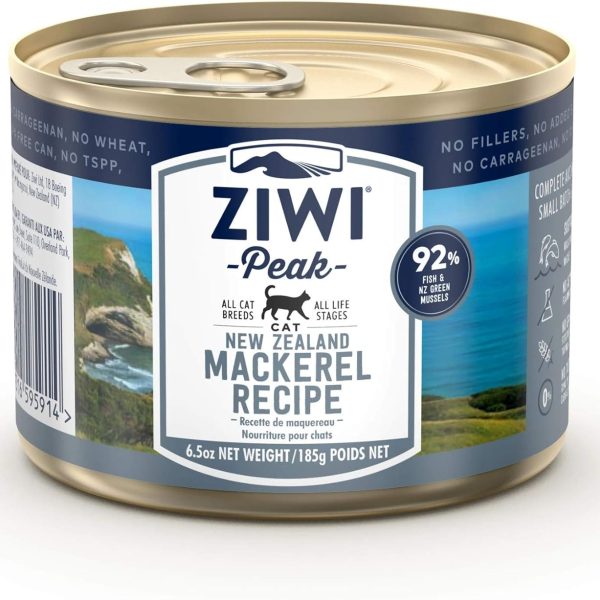 ZIWI Peak Mackerel Wet Cat Food 185g – High-Protein, Grain-Free Recipe