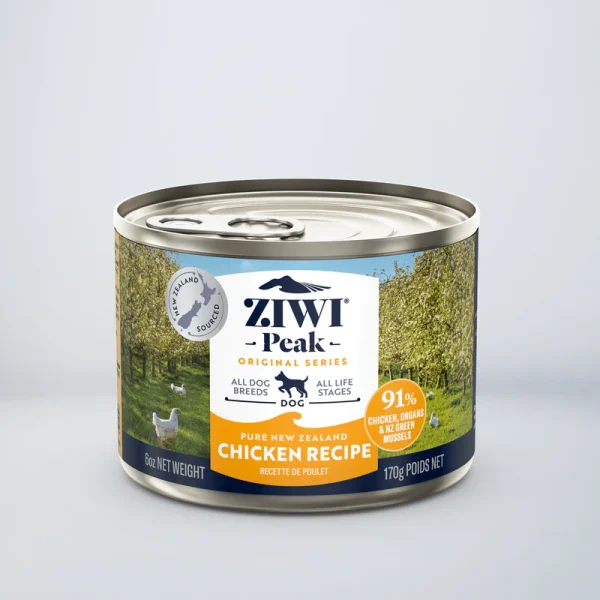 ZIWI Peak Chicken Recipe Wet Dog Food 170g can – grain-free, high-protein wet food for dogs