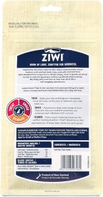 ZIWI Peak Lamb Green Tripe Dog Treats 80g pack showing natural air-dried dog treats