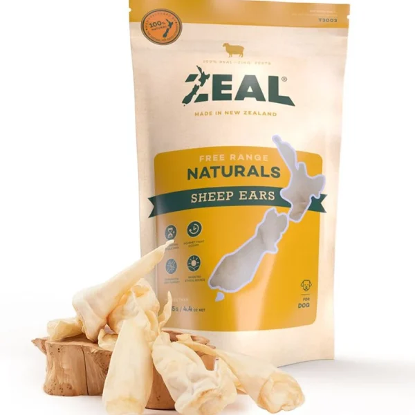 Zeal Sheep Ears Dog Treats – 100% Natural NZ Chews 125g