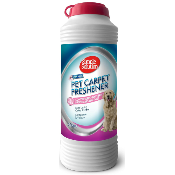 Simple Solution Pet Carpet Freshener Spring Breeze 500g to neutralize pet odors and freshen carpets