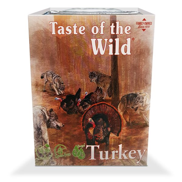 "Taste of the Wild Turkey Wet Dog Food 390g Tray – Grain-Free, High Protein with Vegetables"