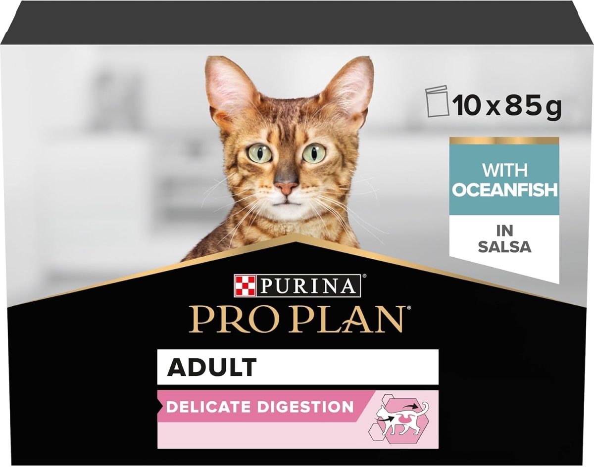 PRO PLAN Delicate Ocean Fish Wet Cat Food 10x85g pouch pack