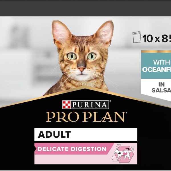 PRO PLAN Delicate Ocean Fish Wet Cat Food 10x85g pouch pack