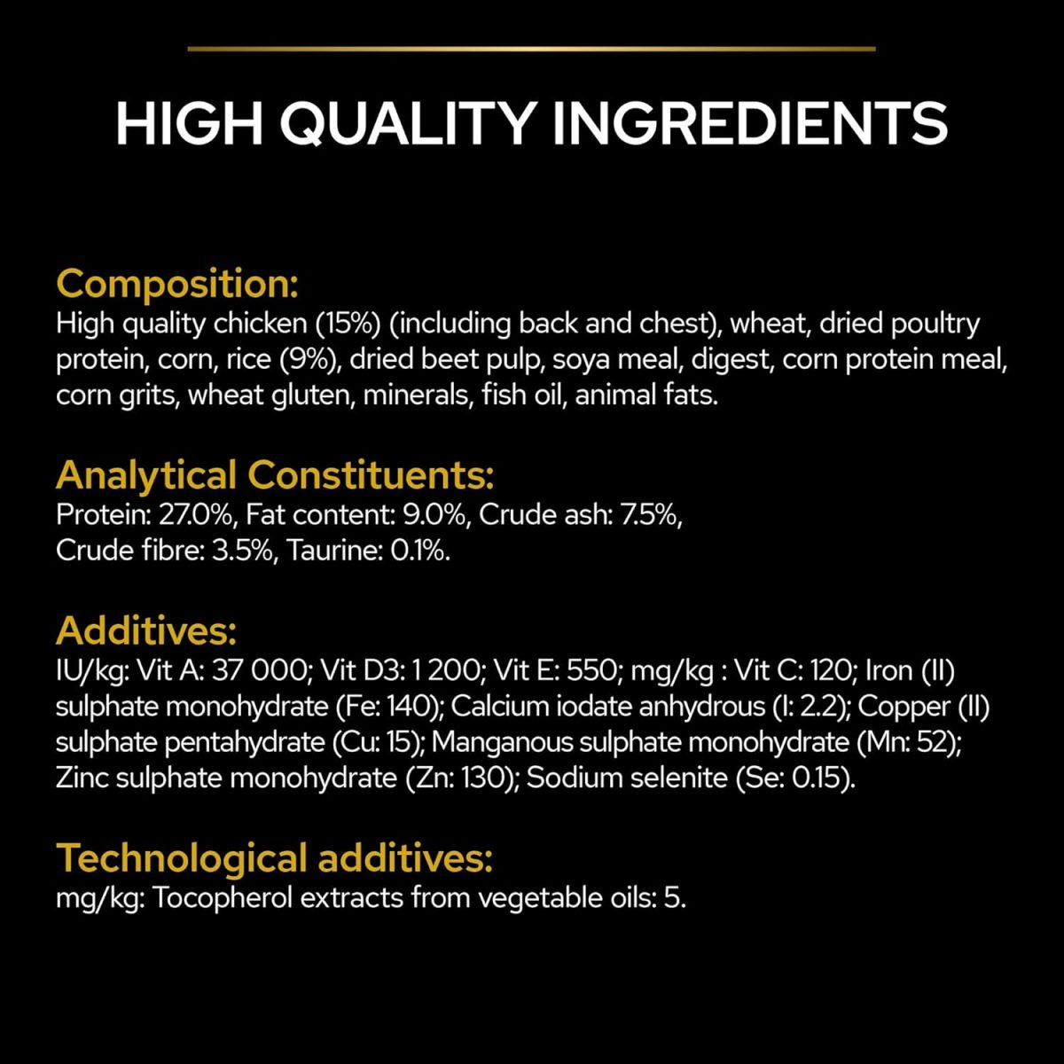 Bag of Pro Plan Light Sterilised Optiweight Chicken Dog Food 3kg