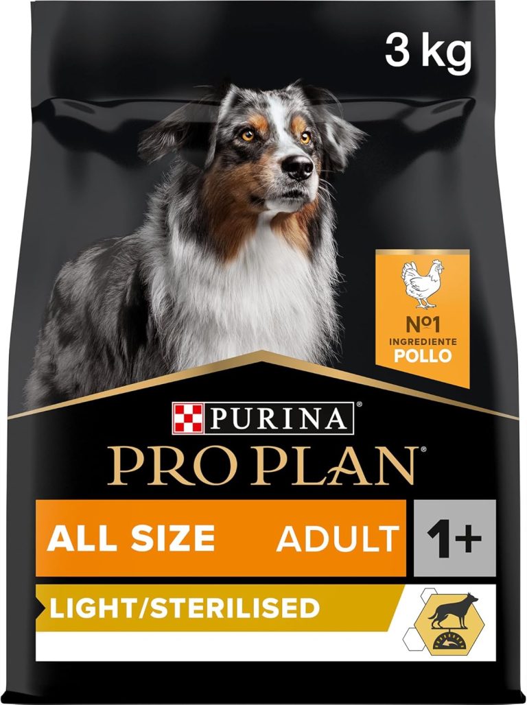Bag of Pro Plan Light Sterilised Optiweight Chicken Dog Food 3kg