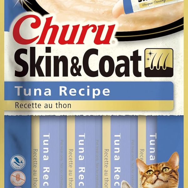 Churu Skin & Coat Tuna Recipe 56g creamy hydrating cat treat