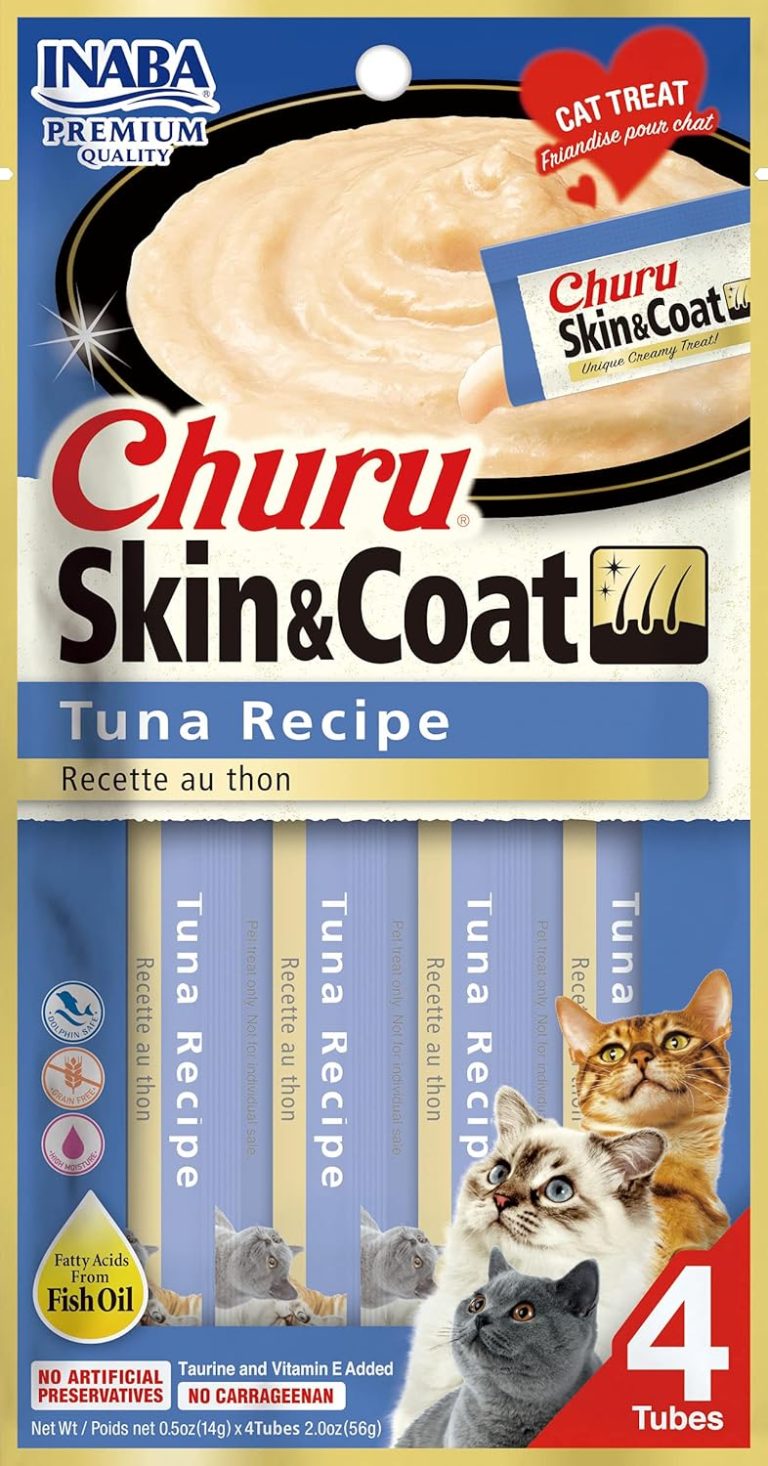 Churu Skin & Coat Tuna Recipe 56g creamy hydrating cat treat