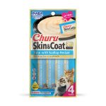 Churu Skin & Coat Tuna with Scallop Recipe 56g creamy hydrating treat for cats
