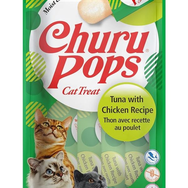 Churu Pops Tuna with Chicken Recipe 56g hydrating lickable cat treat