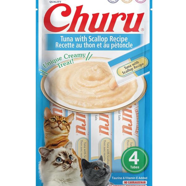 Tuna Scallop Churu Recipe 56g creamy hydrating cat treat