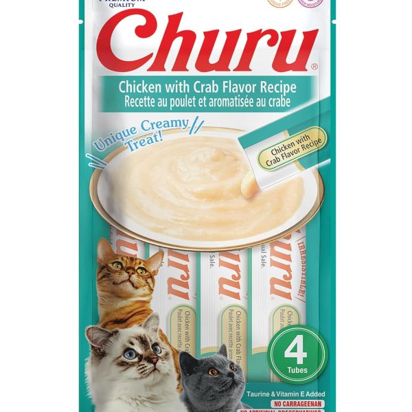 Churu Chicken with Crab Flavor Recipe 56g creamy cat treat