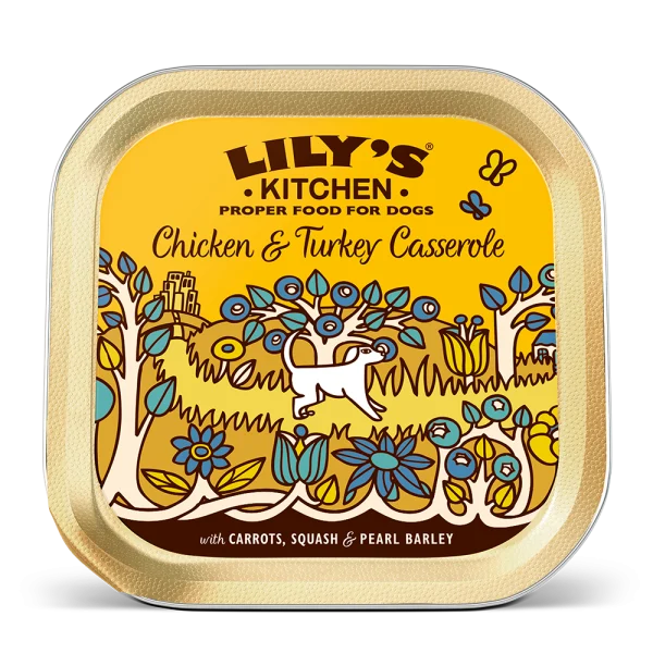Lily's Kitchen Chicken & Turkey Casserole Wet Dog Food - 150G