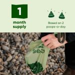 Beco Strong & Large Poop Bags – 60 Unscented Dog Poo Bags, Dispenser Compatible