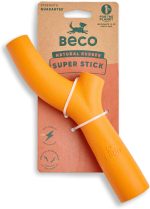 Beco Dog Toy - Natural Rubber Super Stick Fetch Toy for Dogs - Orange