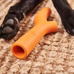 Beco Dog Toy - Natural Rubber Super Stick Fetch Toy for Dogs - Orange