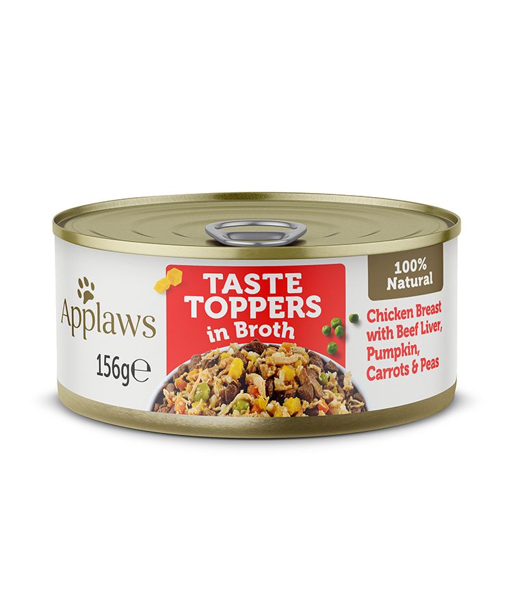 Applaws Taste Toppers Chicken with Beef Wet Dog Food 156g Tin