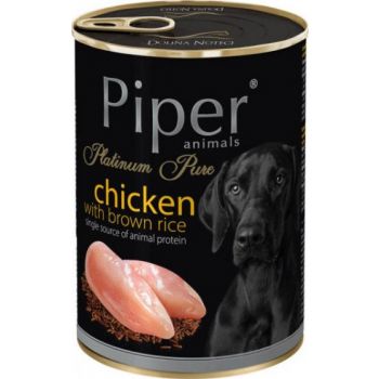 Piper Animals Wet Food with Chicken & Brown Rice for Adult Dogs