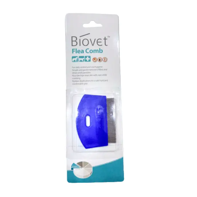 6937082506189 Bioline Biovet Comb for Pets – Detangling & De-shedding Grooming Tool