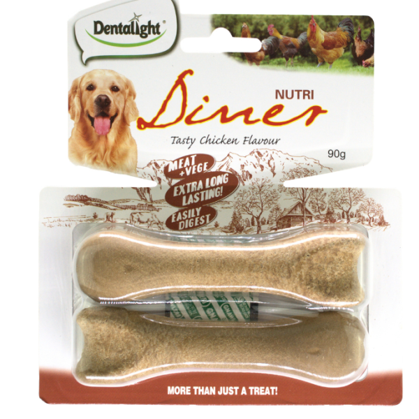 Dentalight Nutri Diner Dog Treat 4.5" 90g (2pcs) - Chicken Flavour