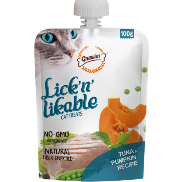 Tuna Pumpkin Cat Treats – Gnawlers Lick 'n' Lickable 100g
