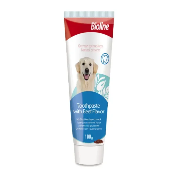Bioline Toothpaste for Dogs – Beef Flavor – 100g