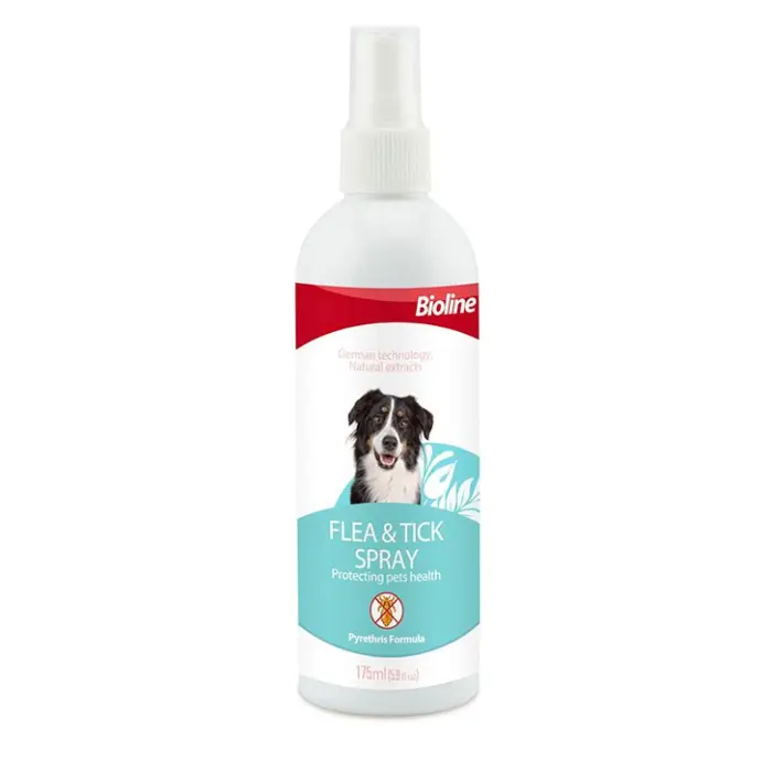 Bioline Flea & Tick Spray for Dogs – 175ml Natural Parasite Control