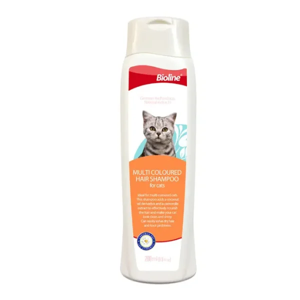Bioline Multi Coloured Hair Shampoo for Cats - 200ml