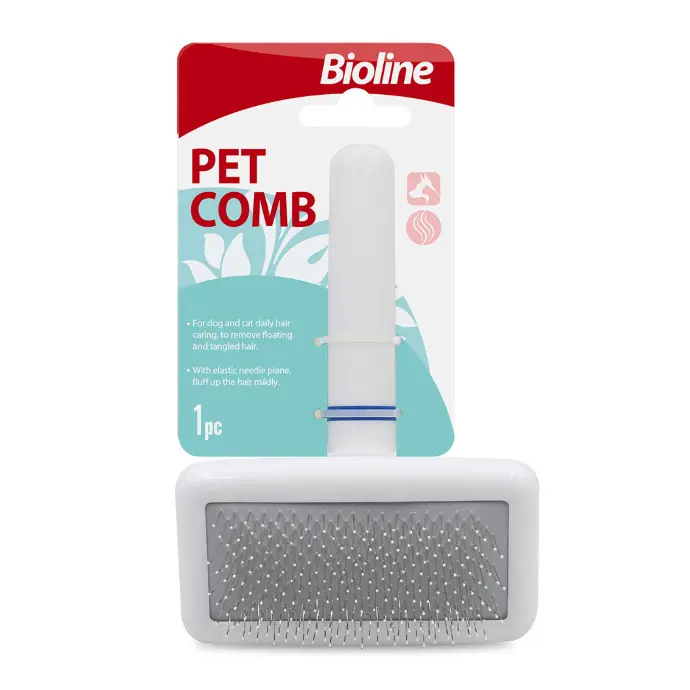 Bioline Pet Comb White - Size S for Dogs & Cats