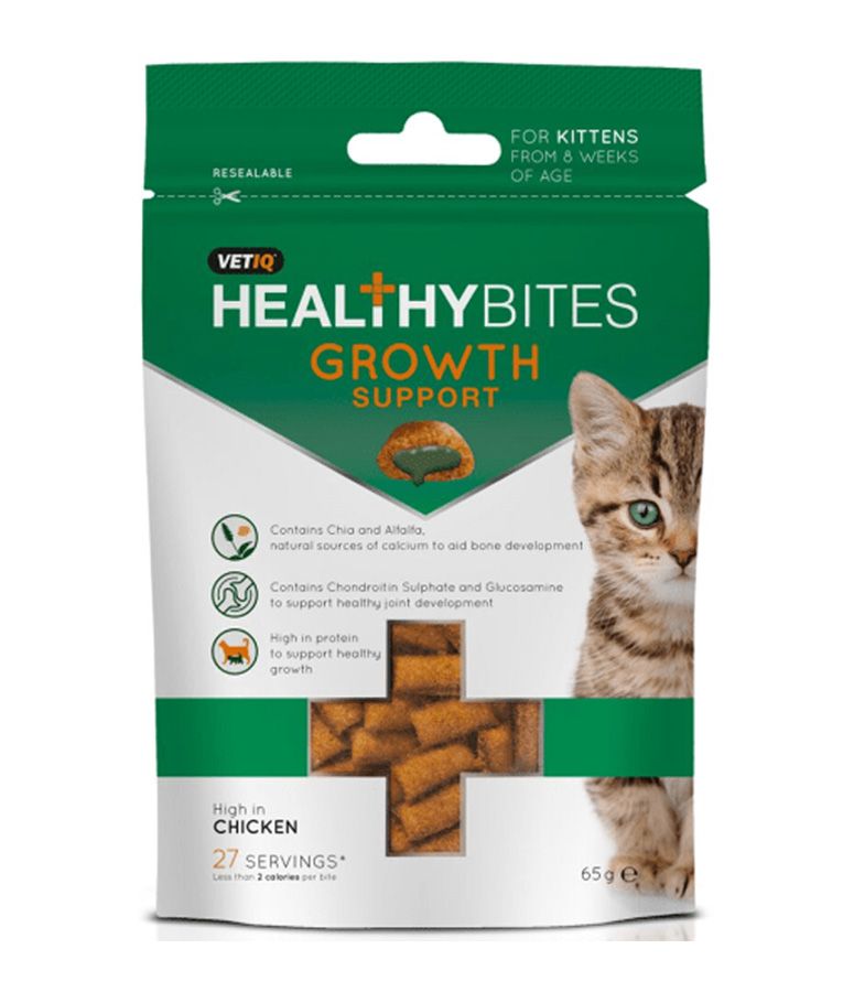 Healthy Bites Growth Support Kitten Treats – 65g