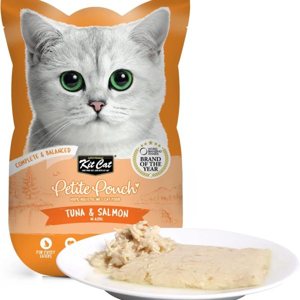 Kit Cat Petite Tuna & Salmon in Aspic Cat Food – 70g