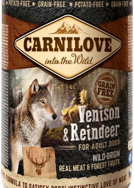 Carnilove Venison & Reindeer for Adult Dogs (Wet Food Cans) 400g
