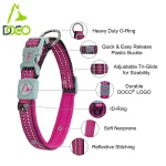 DOCO Small Orange Reflective Nylon Dog Collar (39-44x1.5cm)