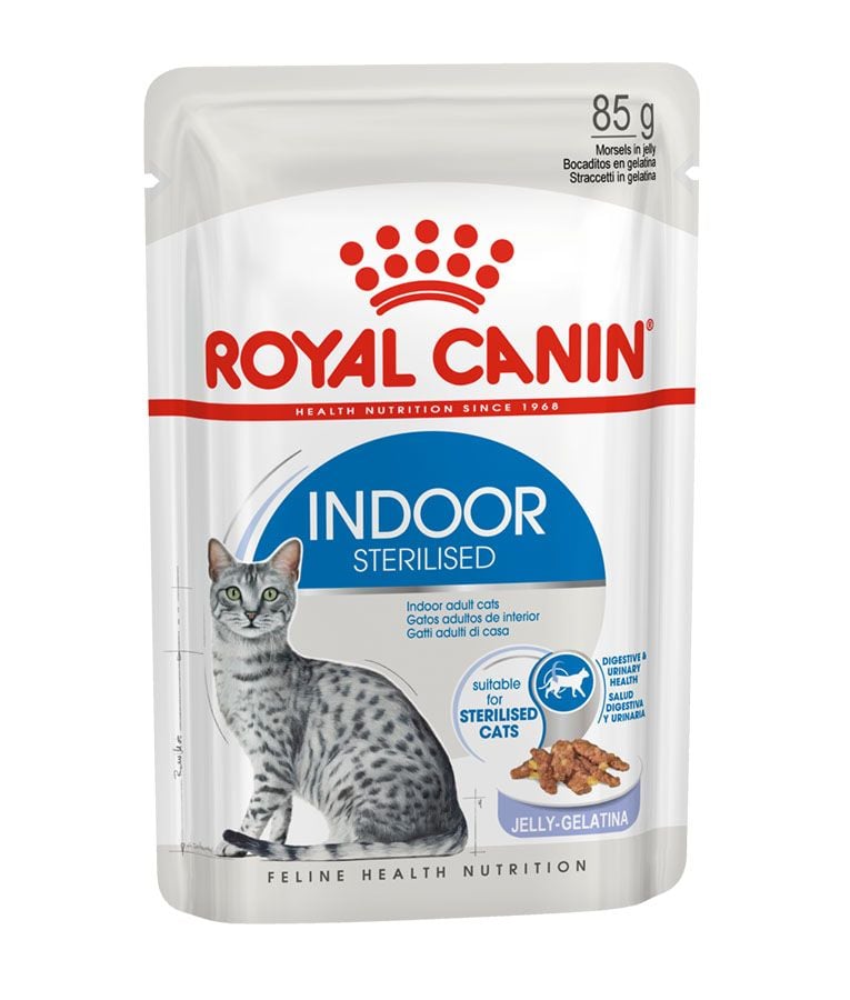 Royal Canin Wet Food Morsels in Jelly for Indoor Sterilized Adult Cats
