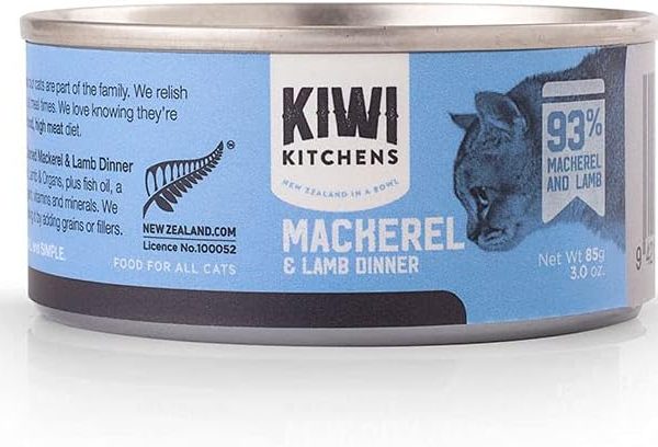 Kiwi Kitchens Mackerel & Lamb Dinner Canned Wet Cat Food 85g