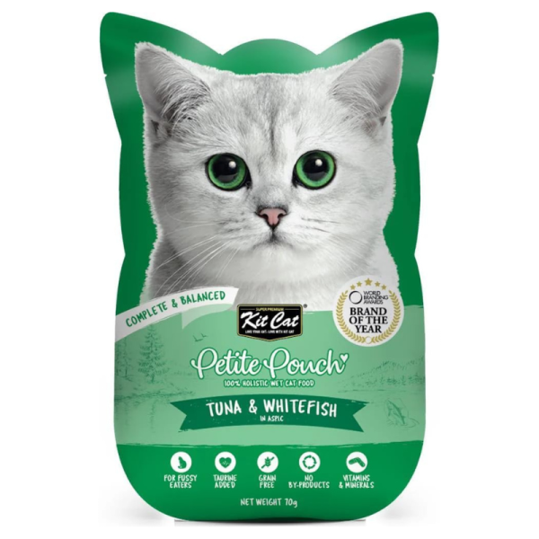 Kit Cat Petite Tuna & Whitefish in Aspic Cat Food – 70g