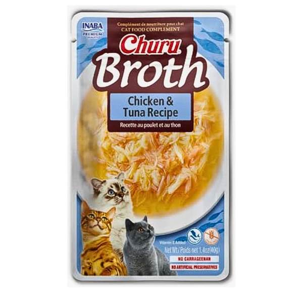 Inaba Churu Broth Chicken & Tuna Wet Cat Food – 40g
