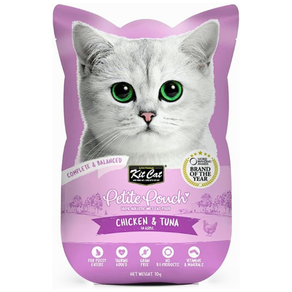 Kit Cat Petite Chicken & Tuna in Aspic Cat Food – 70g