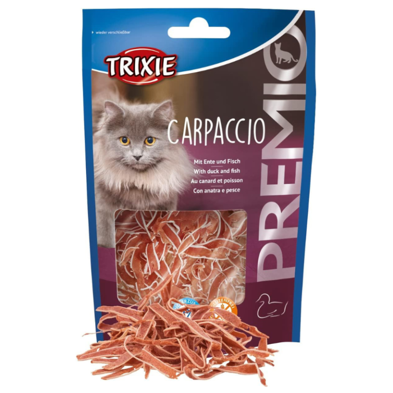 Trixie duck and fish cat treats Premio Carpaccio 20g pouch