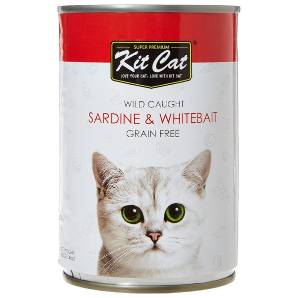Kit Cat Pacific Sardine & Whitebait Wet Cat Food – 400g