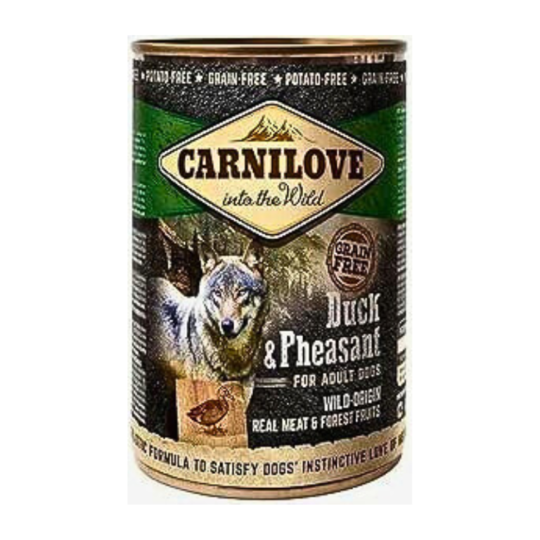 Carnilove Duck & Pheasant Wet Dog Food for Adults 400g Can