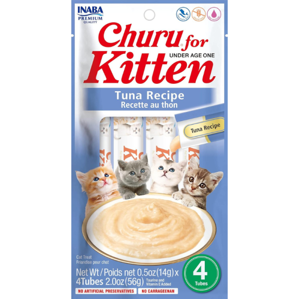 Inaba Churu Tuna Recipe Kitten Treats 4x14g