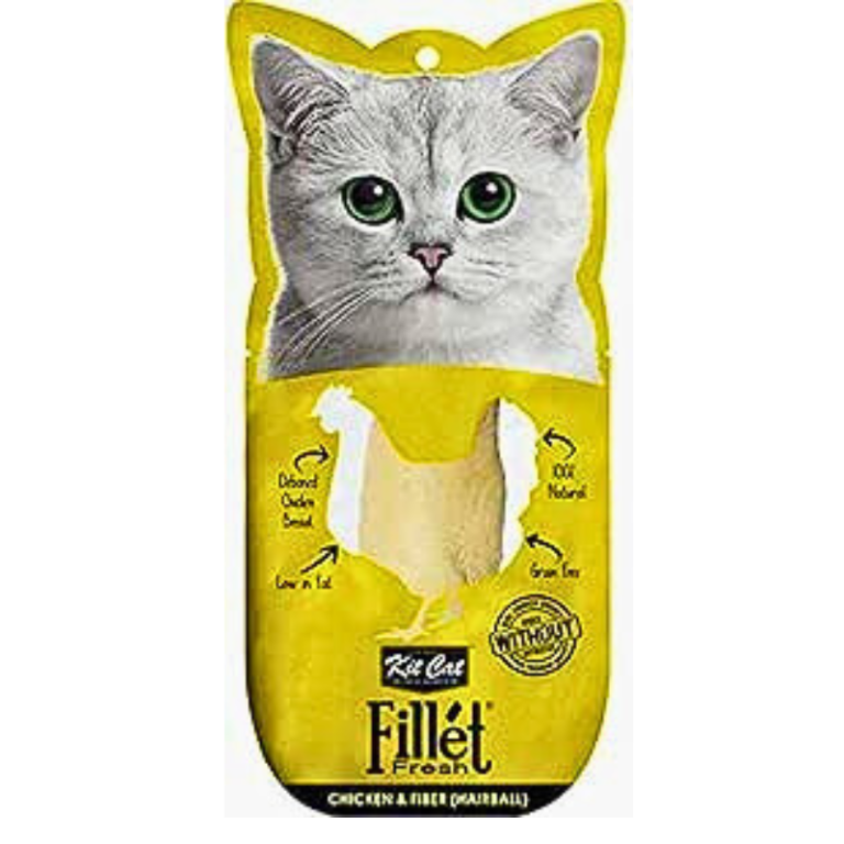 Kit Cat FilletFresh Chicken & Fiber Hairball Cat Treats 30g pouch