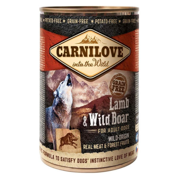 Carnilove Lamb & Wild Boar Wet Food for Adult Dogs – 400g