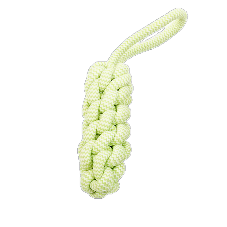 Duvo Plus Green Dog Tug Toy for Chewing and Pulling