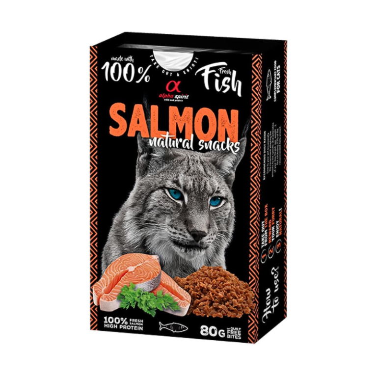 Cat Treat – Alpha Spirit Natural Salmon Snacks for Cats 80g