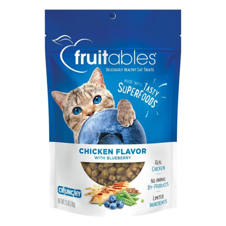 Fruitables Crunchy Cat Treats Chicken Flavor with Blueberry – 70g