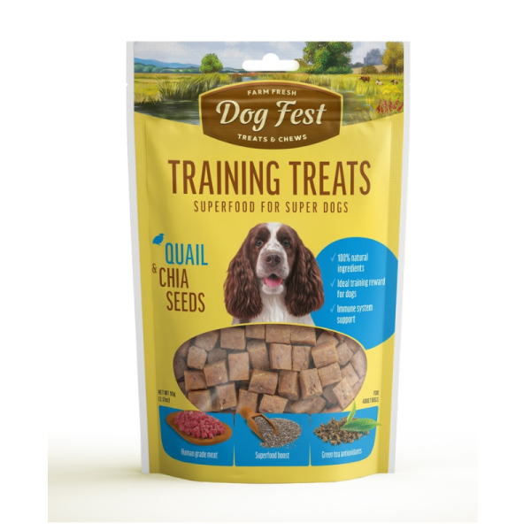 Dog Fest Training Treats Quail & Chia Seeds Dog Treats – 90g