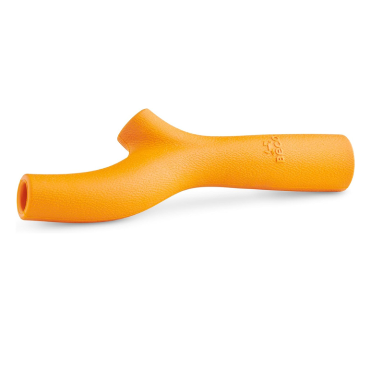Beco Dog Toy - Natural Rubber Super Stick Fetch Toy for Dogs - Orange